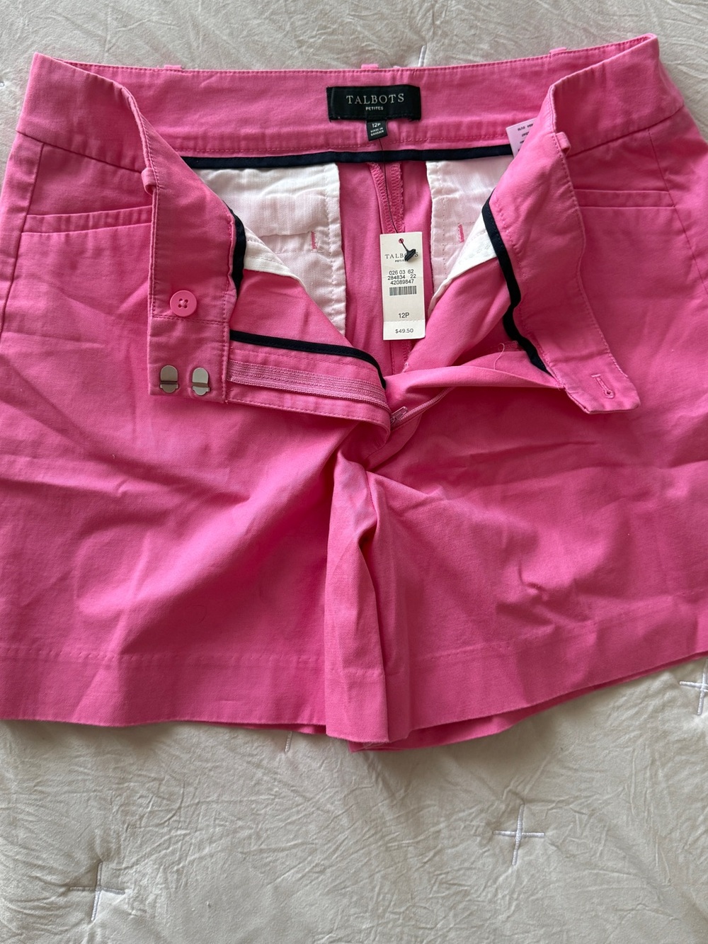 Talbots Bright Pink High-Waist Tailored Shorts